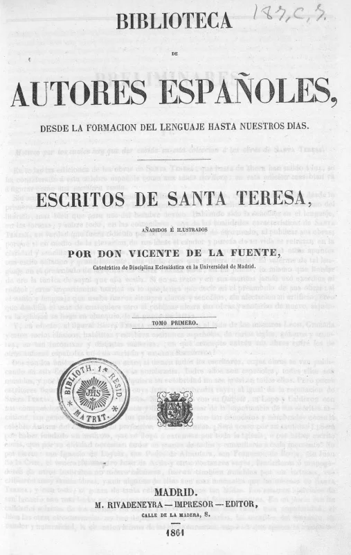 Portada de Escritos de Santa Teresa