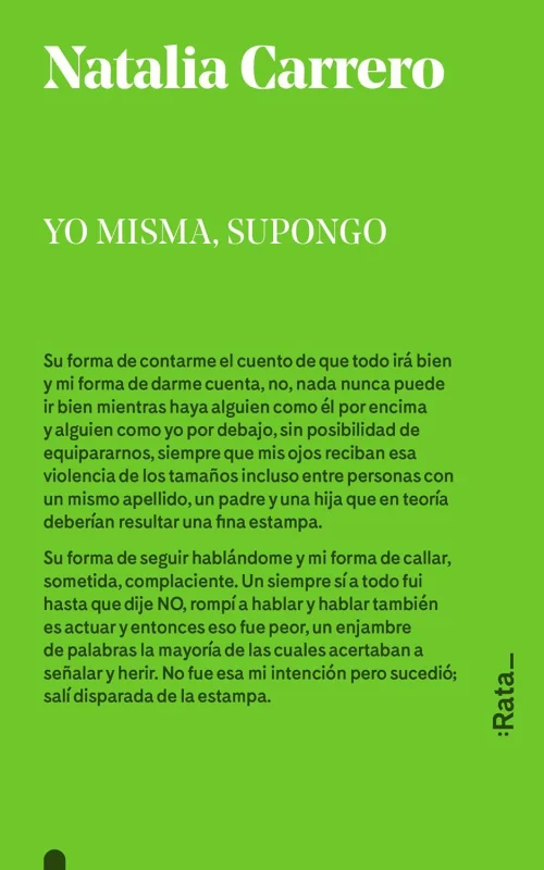 Portada de Yo misma, supongo