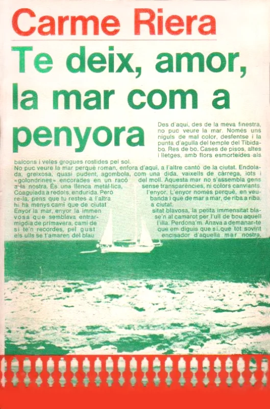 Portada de Te deix, amor, la mar com a penyora