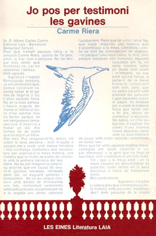 Portada de Jo pos per testimoni les gavines